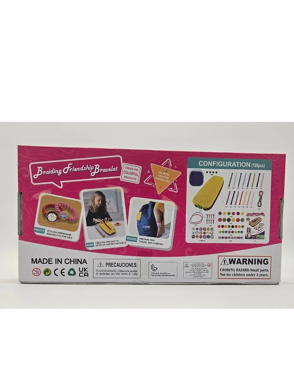 Braiding Friendship Bracelet Kit for Kids - Pink